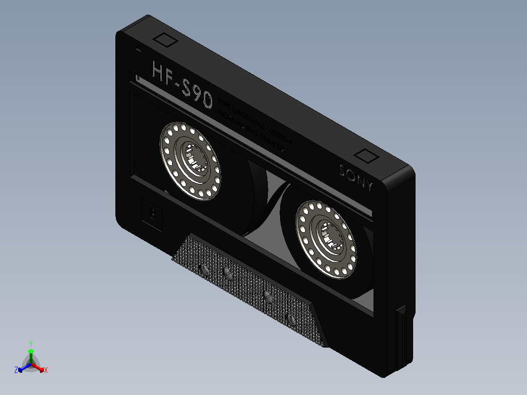 盒式磁带正等轴测图