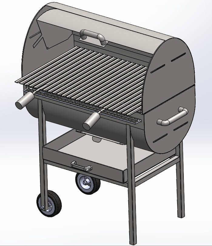 Barbecue户外烧烤架3D数模图纸 STEP格式