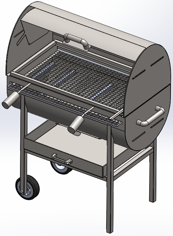 Barbecue户外烧烤架3D数模图纸 STEP格式