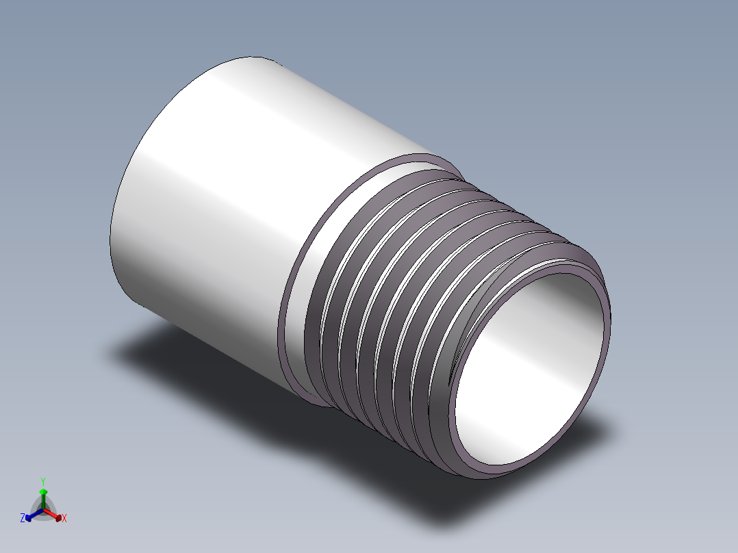 丝头-单外丝 DN10正等轴测图