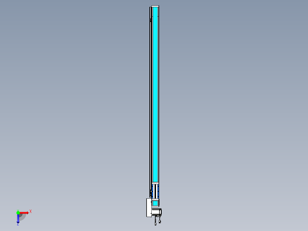 威洛博LB.GB同步带传动--欧规系列LB6A-L65-S1500-BR俯视图