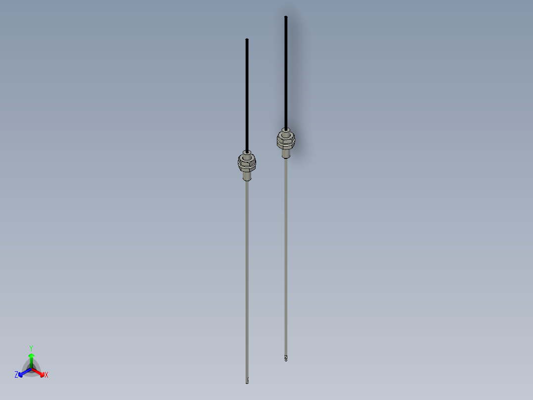 侧视光纤_对射型FT-F313-L正等轴测图