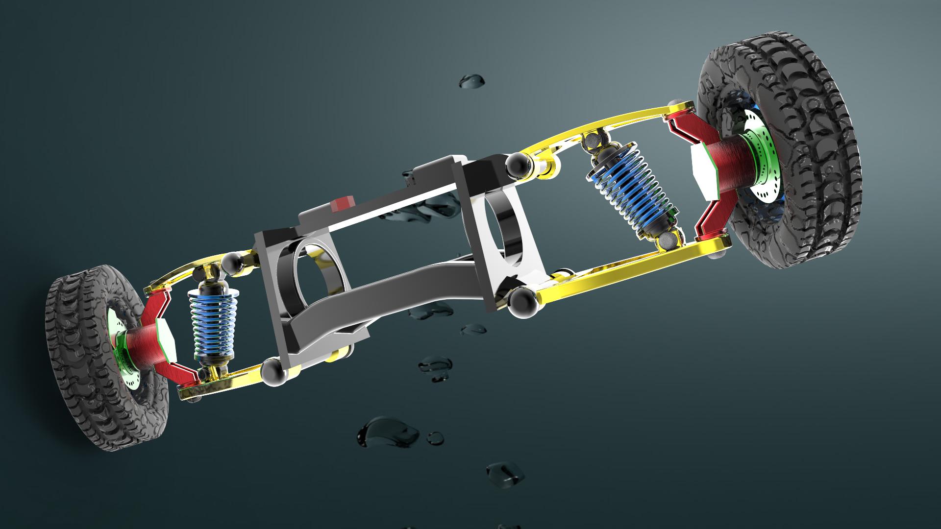 CATIA设计的双横臂悬架