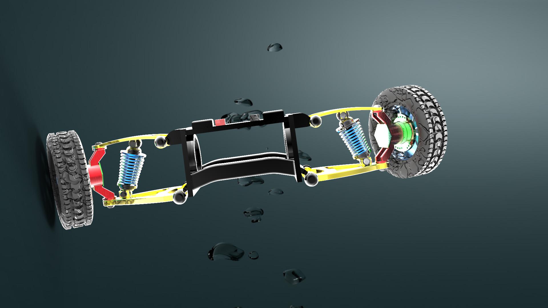 CATIA设计的双横臂悬架