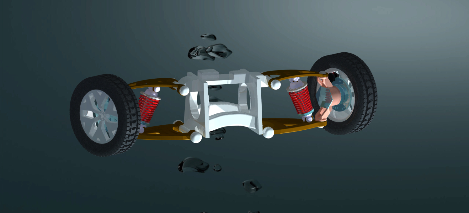 CATIA设计的双横臂悬架