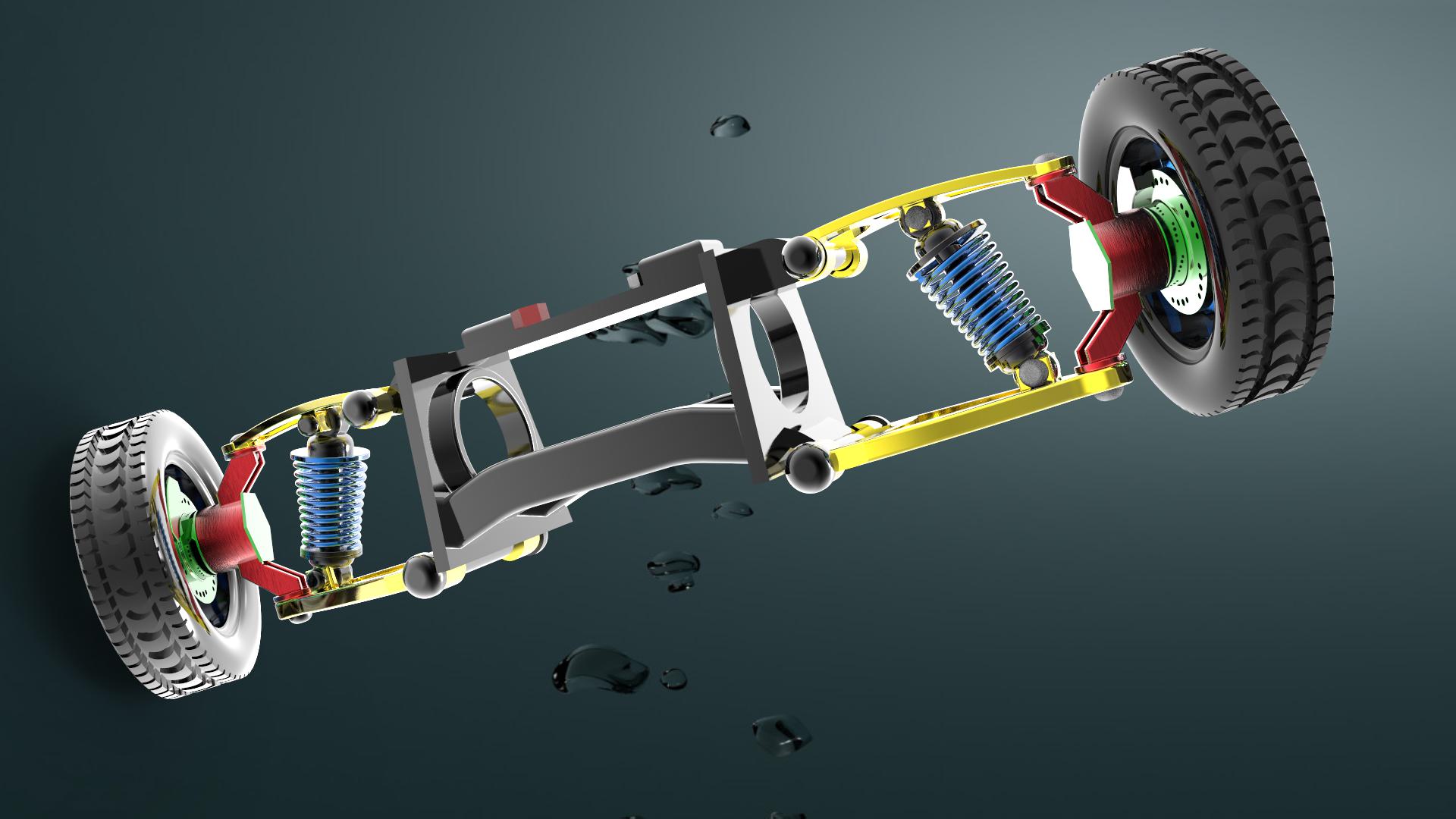 CATIA设计的双横臂悬架