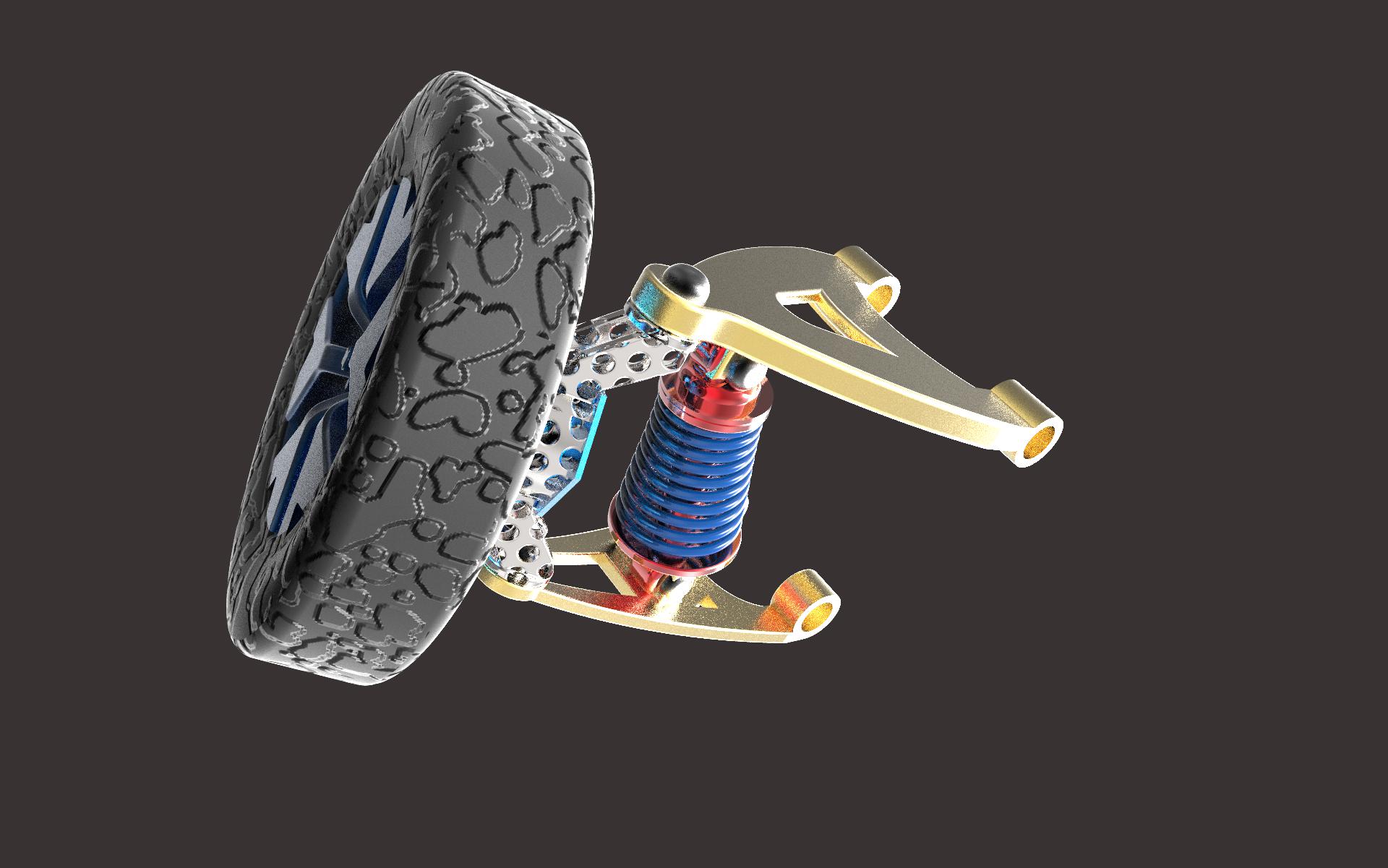 CATIA设计的双横臂悬架