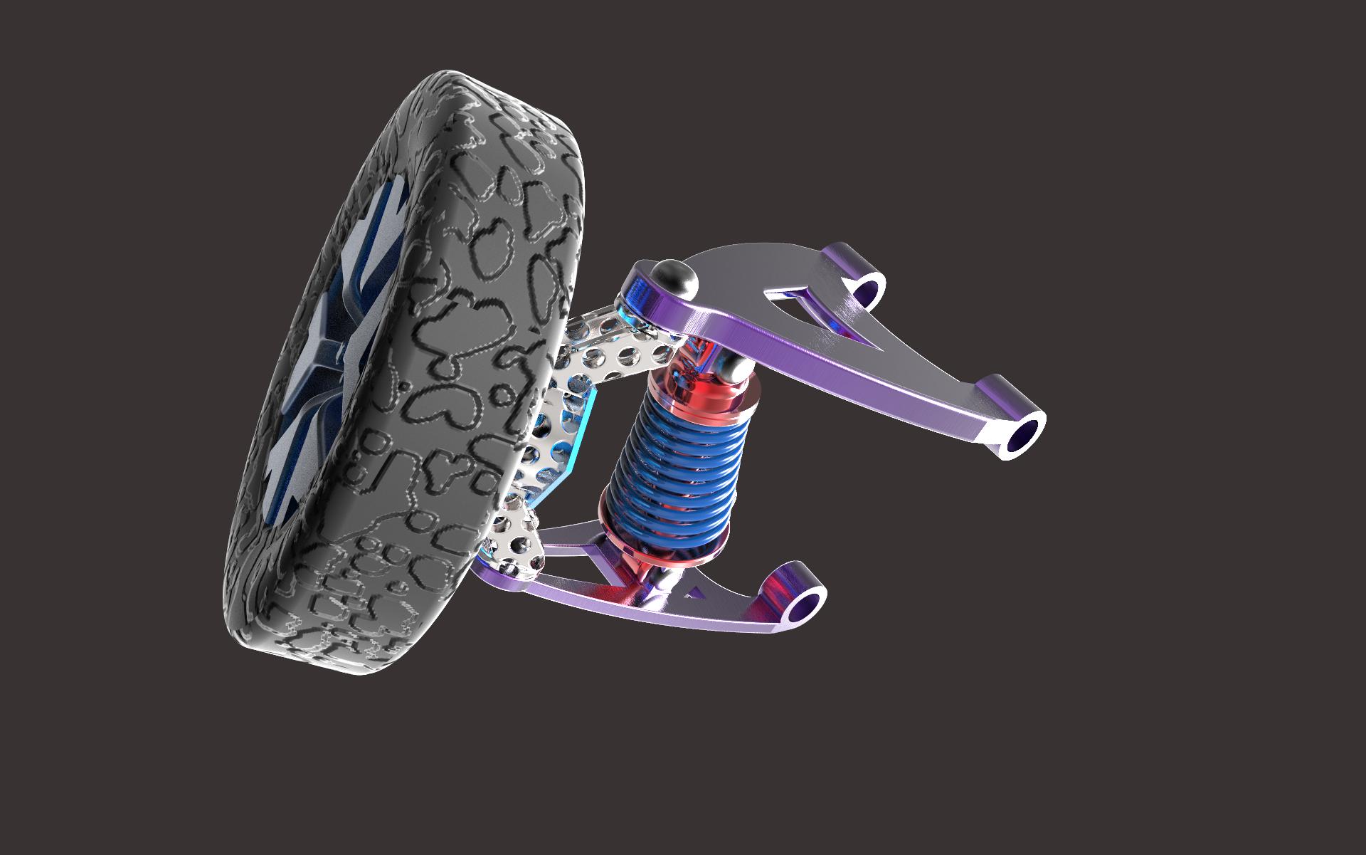 CATIA设计的双横臂悬架