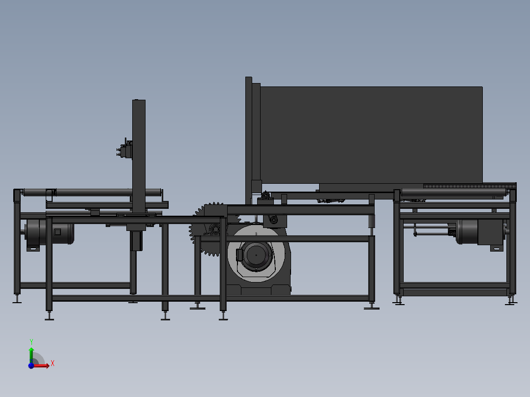 冰箱装配输送线立箱机前视图