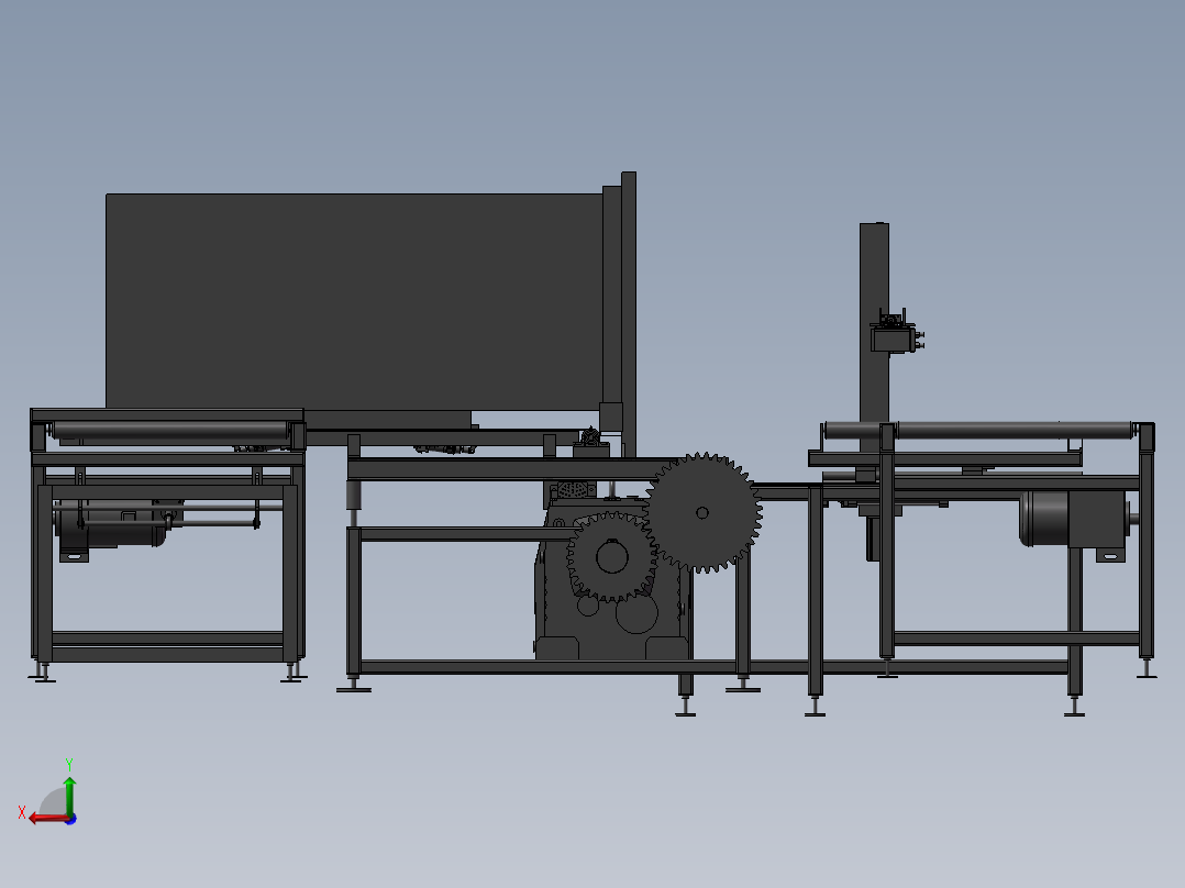 冰箱装配输送线立箱机后视图