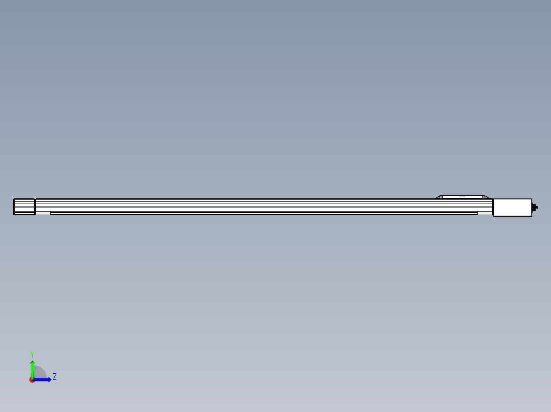 Toyo东佑达直线模组-M65-S-1600-L-M40-C4左视图