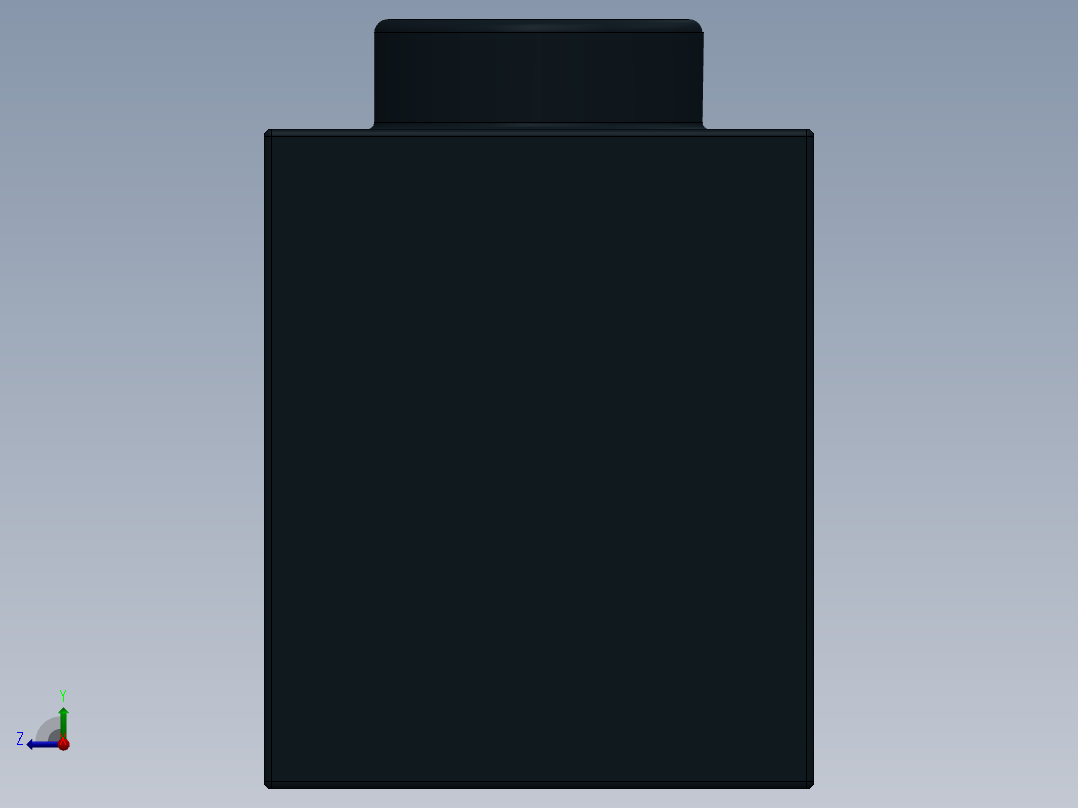 乐高机械组积木（横梁）-370226 Black Technic Brick 1 x 8 with Holes右视图