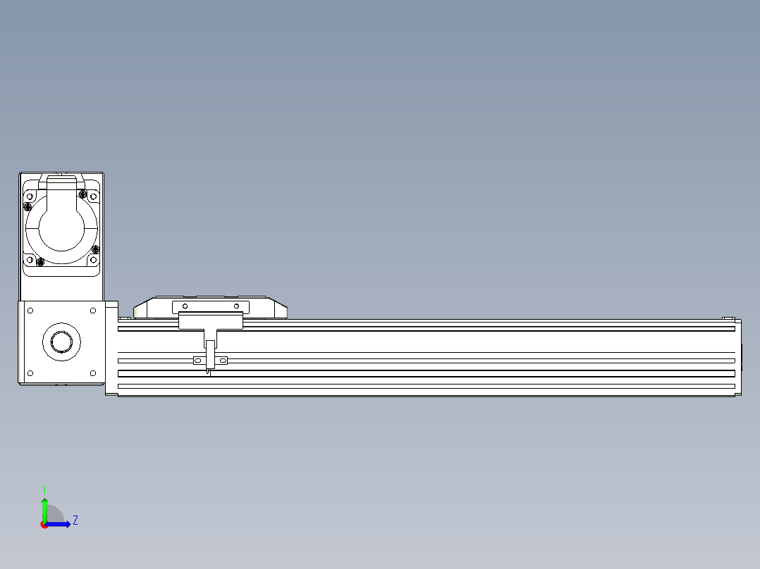 同步带全封闭直线模组TPA-HCB-85D-90-L300-LU-C-P20-N3左视图