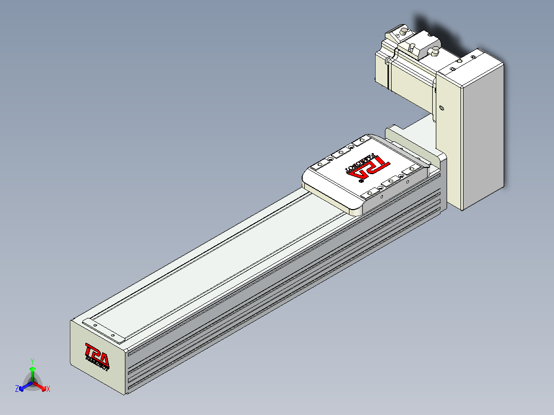 同步带全封闭直线模组TPA-HCB-85D-90-L300-LU-C-P20-N3正等轴测图