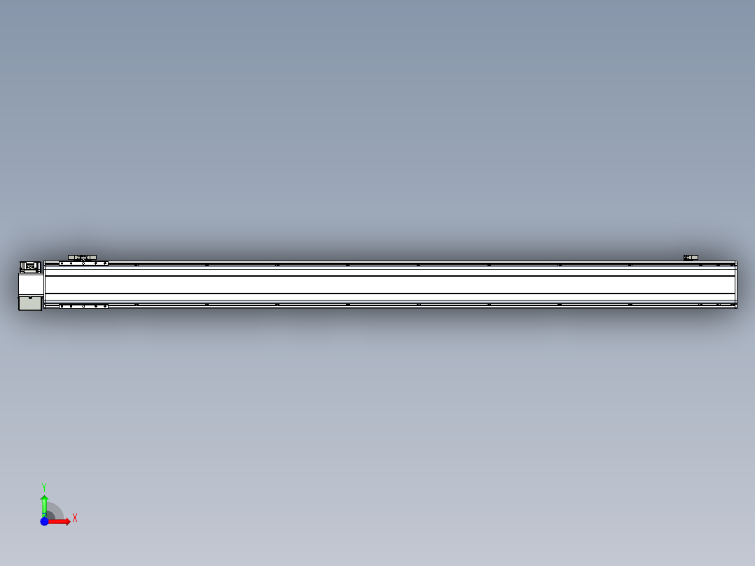 同步带滑台-半封闭B13H-L45-S1700-LD-P40-D3前视图