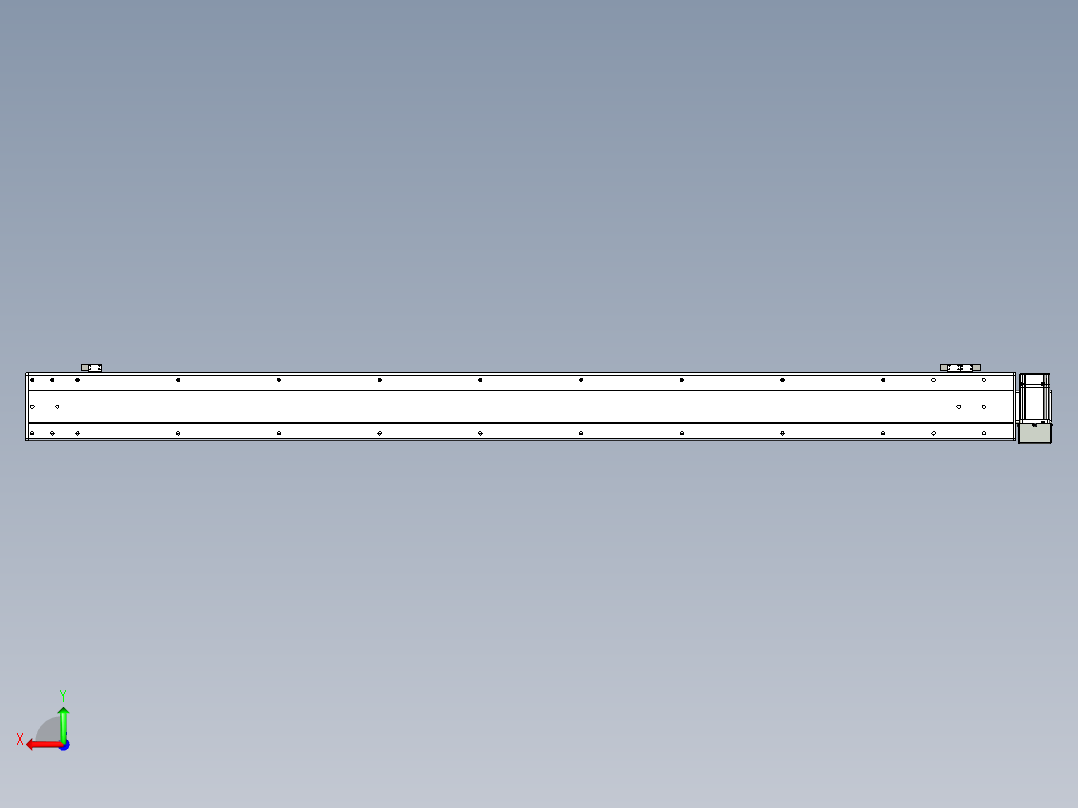 同步带滑台-半封闭B13H-L45-S1700-LD-P40-D3后视图