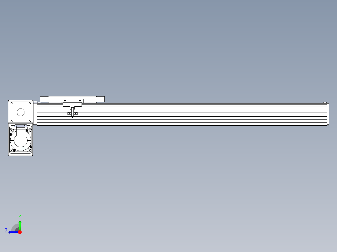 同步带全封闭直线模组TPA-HCB-120D-90-L550-LP-C-P40-N3右视图
