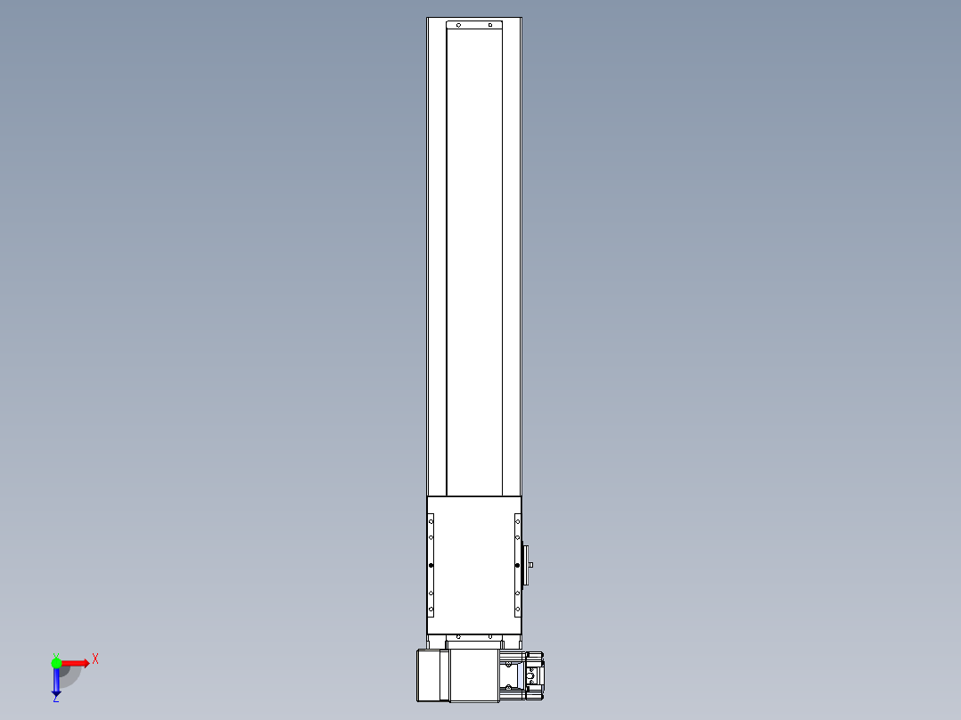 同步带全封闭直线模组TPA-HCB-120D-90-L550-LP-C-P40-N3俯视图