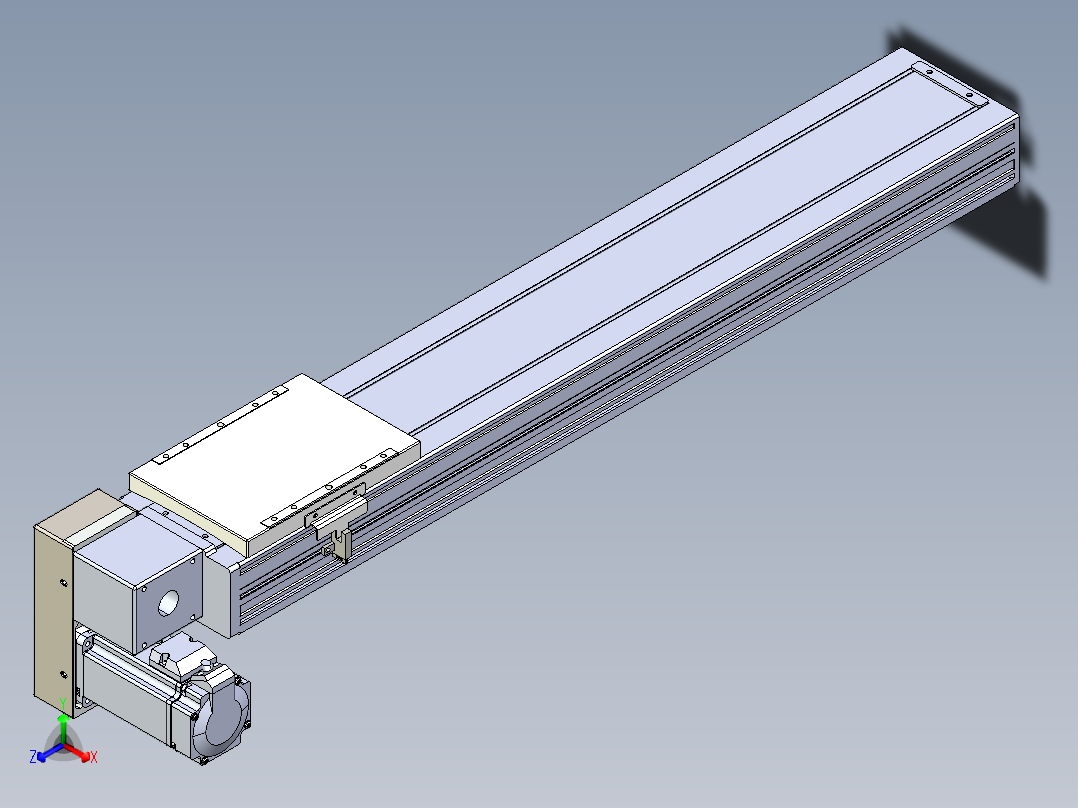 同步带全封闭直线模组TPA-HCB-120D-90-L550-LP-C-P40-N3正等轴测图