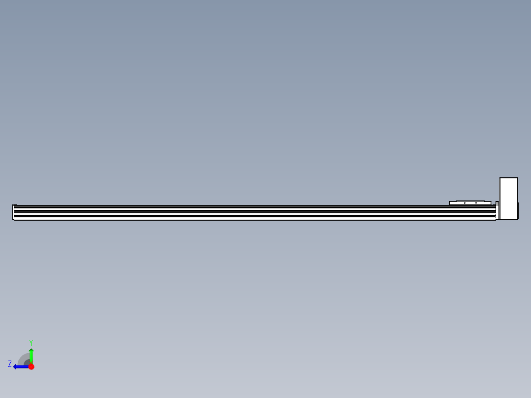 同步带全封闭直线模组TPA-HCB-110D-90-L1500-LU-Y-P40-N3右视图