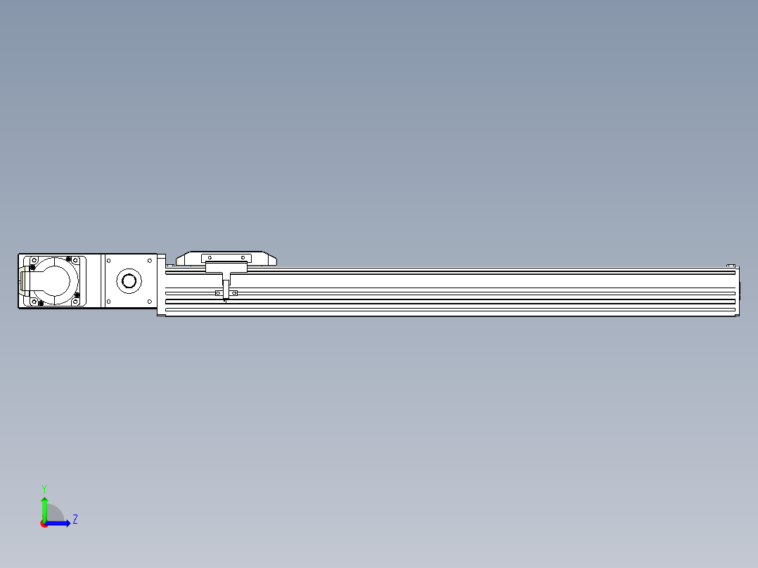 同步带全封闭直线模组TPA-HCB-85D-90-L500-ML-Y-P20-N3左视图