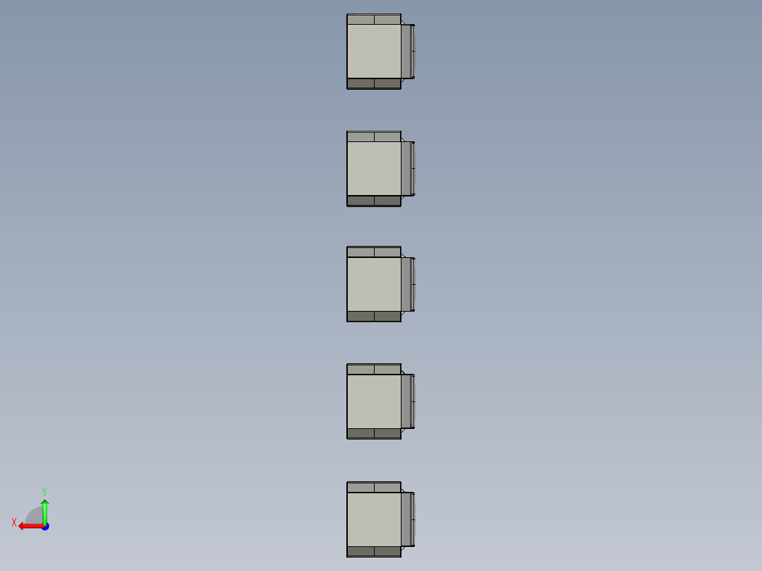 智能垃圾分类回收箱后视图