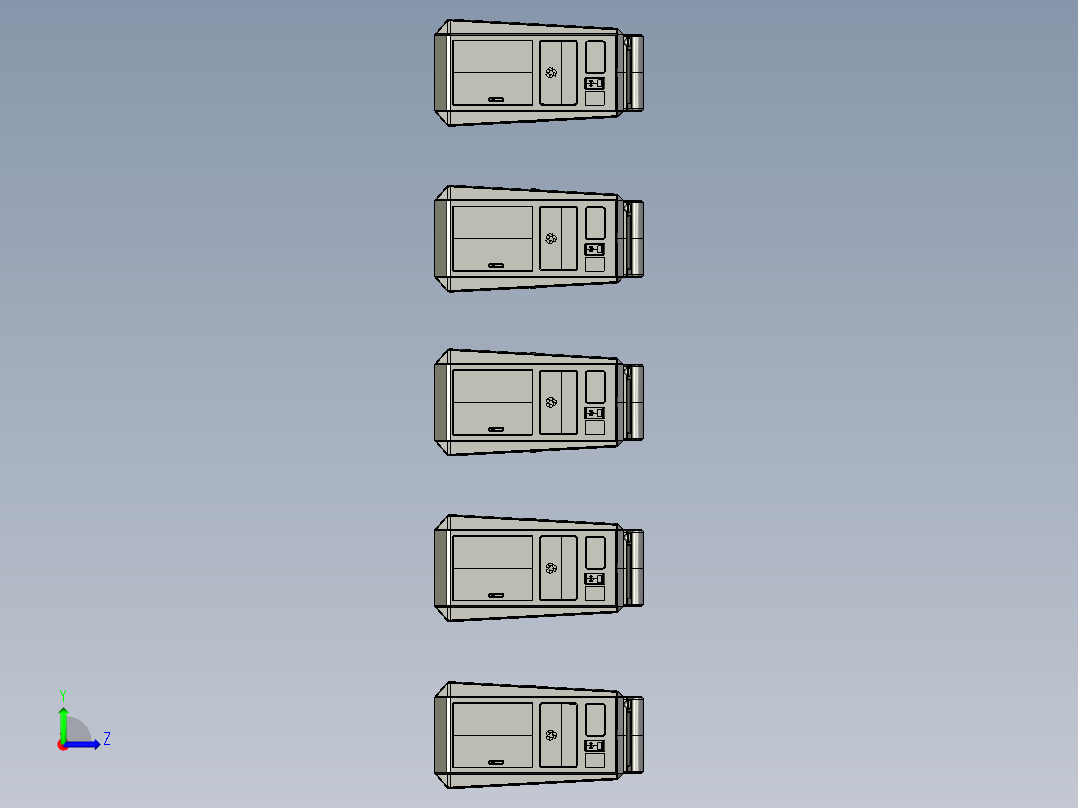 智能垃圾分类回收箱左视图