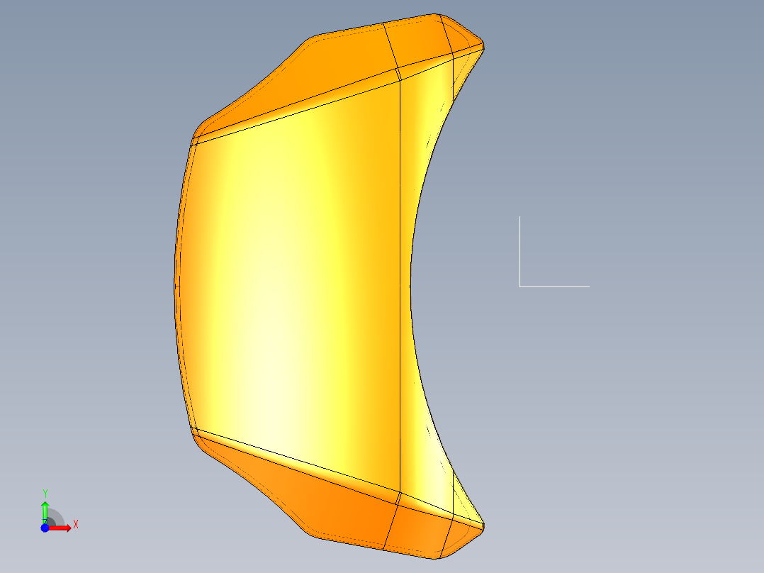 汽车引擎盖内板--catia前视图