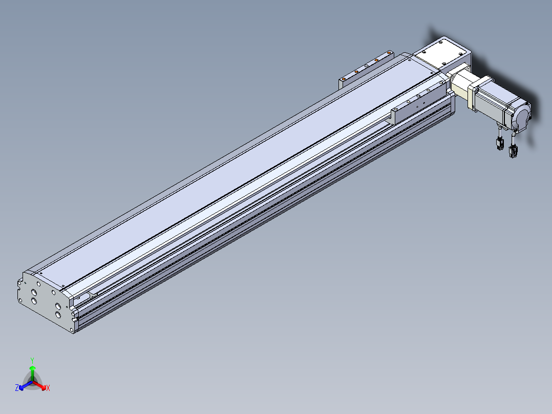 东锦同步带传动-直线滑台模组DH170B-L150-S850-BL-P400W-C3正等轴测图