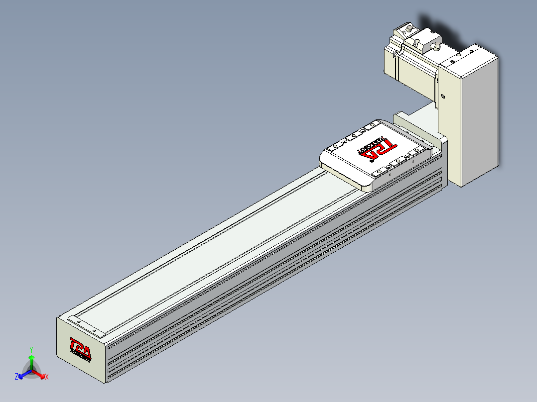 同步带全封闭直线模组TPA-HCB-85D-90-L400-LU-Y-P20-N3主视图