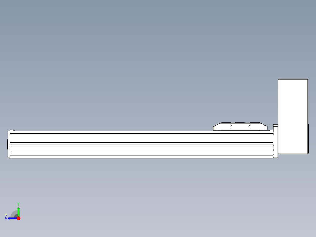 同步带全封闭直线模组TPA-HCB-85D-90-L400-LU-Y-P20-N3右视图