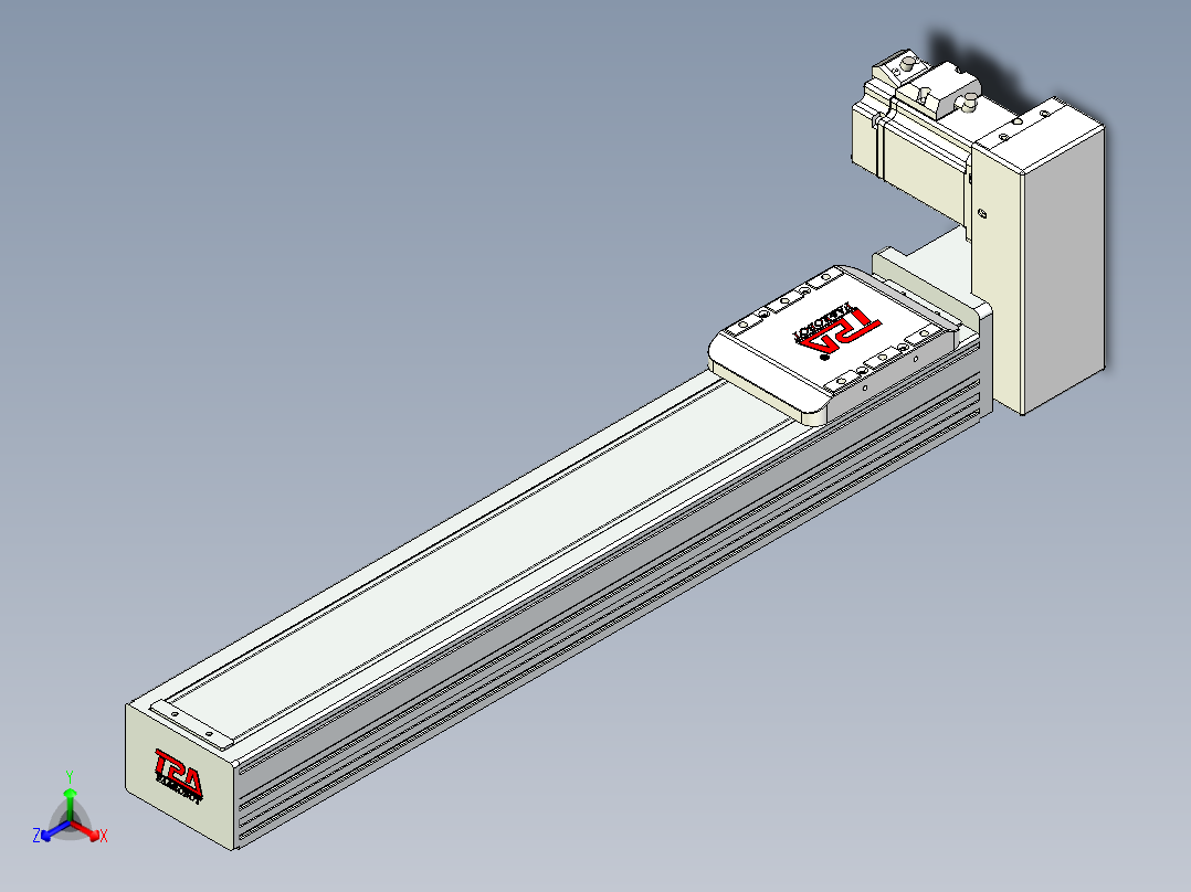 同步带全封闭直线模组TPA-HCB-85D-90-L400-LU-Y-P20-N3正等轴测图