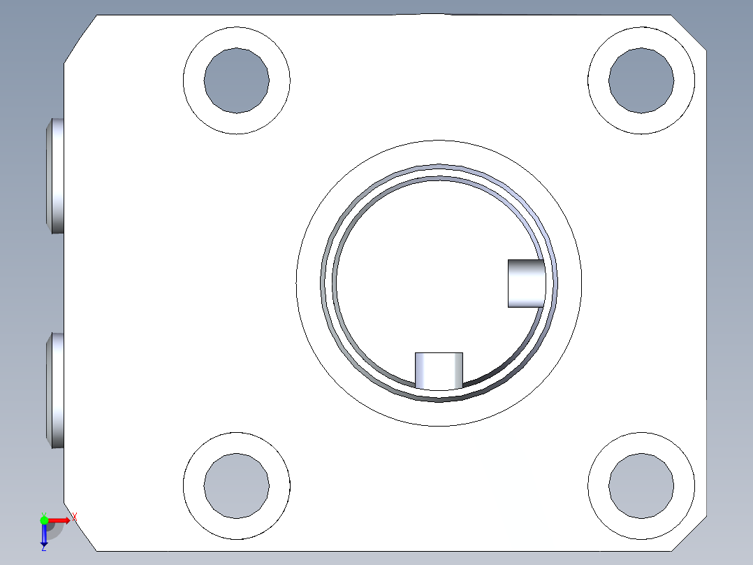 KOSMEKLHA0400-GL-F_R01多系列多零件图纸模型俯视图