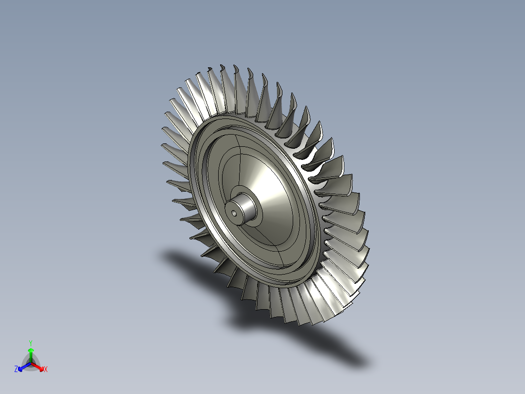 高压涡轮叶片和本体---模型格式为 stp正等轴测图