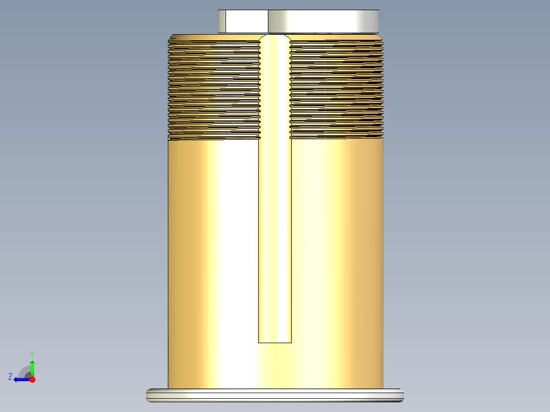 ILCO 7326带键插芯锁芯右视图