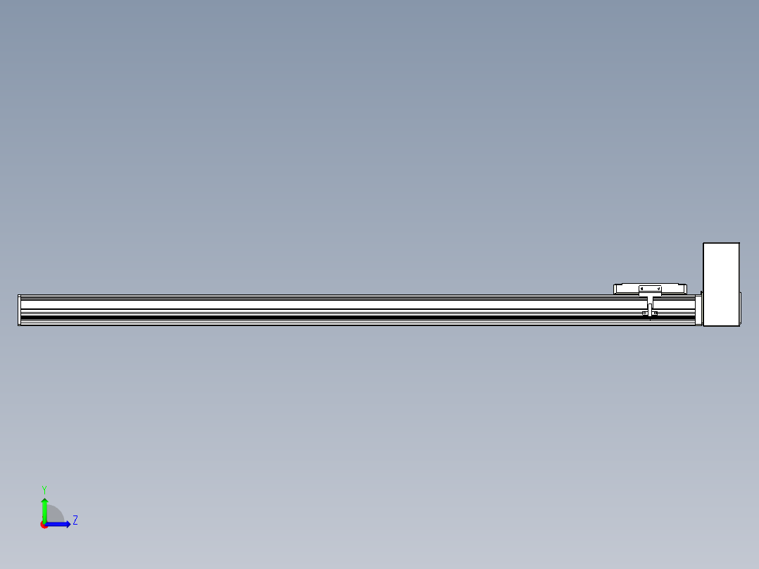同步带全封闭直线模组TPA-HCB-105D-90-L1000-LU-C-P20-N3左视图