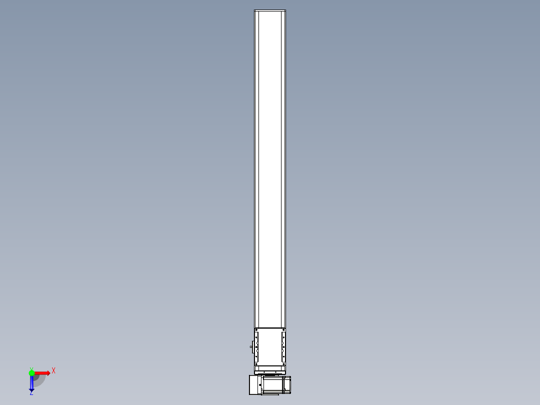 同步带全封闭直线模组TPA-HCB-105D-90-L1000-LU-C-P20-N3俯视图
