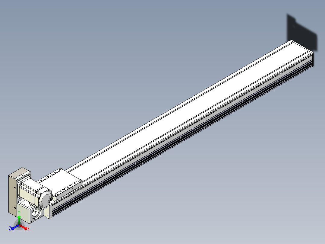 同步带全封闭直线模组TPA-HCB-105D-90-L1000-LU-C-P20-N3正等轴测图