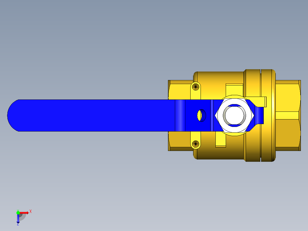 管道手动球阀-水管开关阀-手动阀门395_03_E_1俯视图