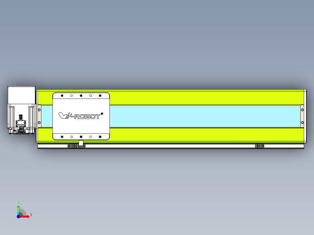 威洛博VBC同步带传动一无尘环境VBC17-L45-S550-BRU-ZP75-C3前视图
