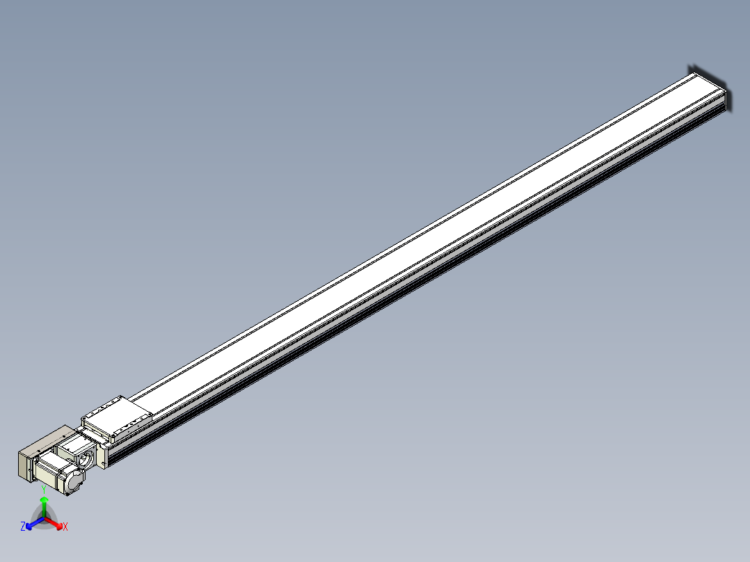 同步带全封闭直线模组TPA-HCB-105D-90-L1750-ML-Y-P20-N3主视图