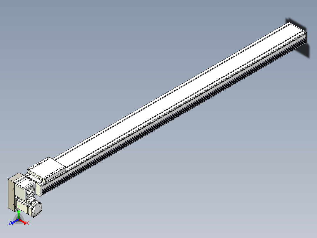 同步带全封闭直线模组TPA-HCB-105D-90-L1350-LP-C-P20-N3正等轴测图