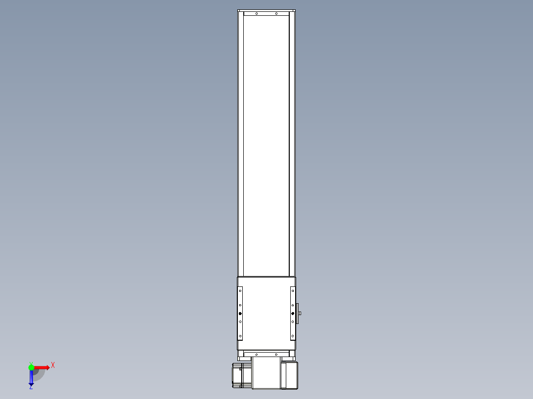 同步带全封闭直线模组TPA-HCB-14D-120-L600-RP-C-P40-N3俯视图