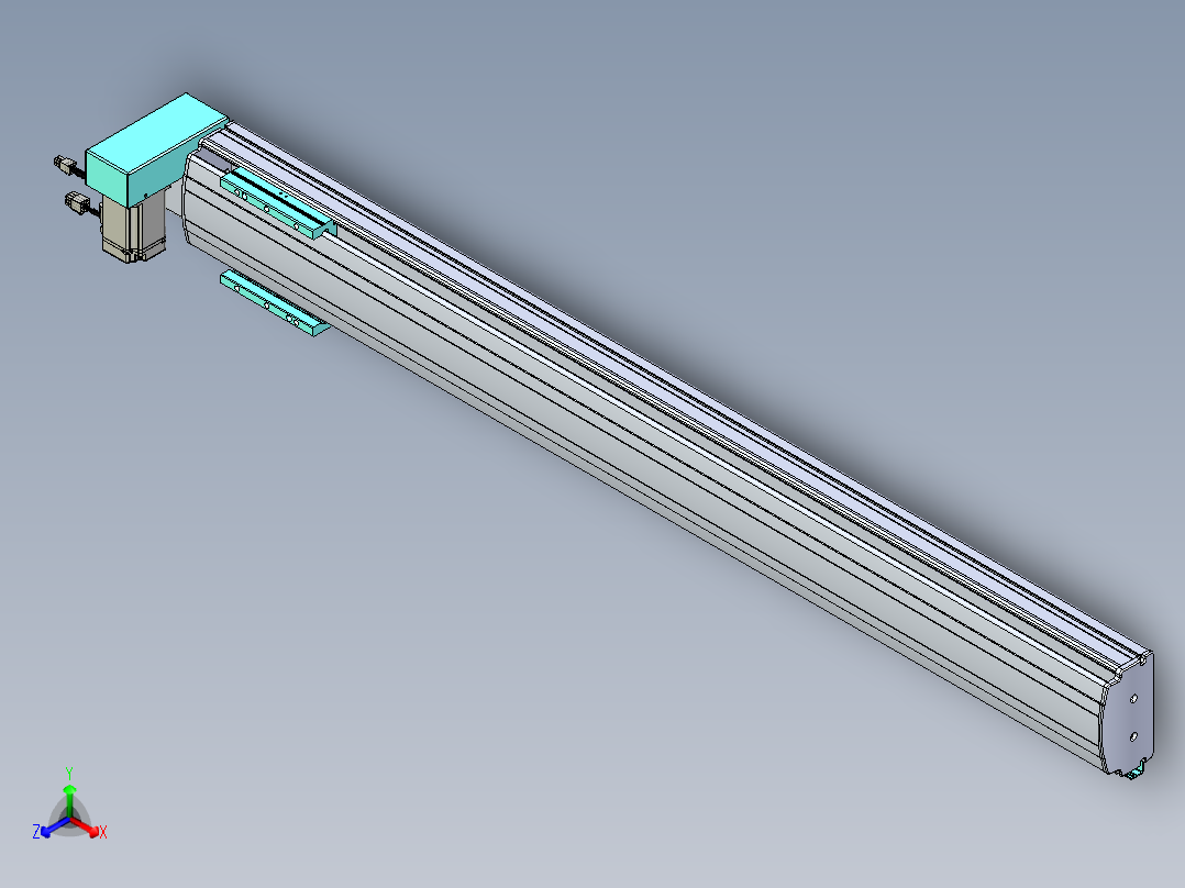 威洛博VBF同步带传动一般环境VBF14-L45-S1100-BRU-ZP40-C3正等轴测图