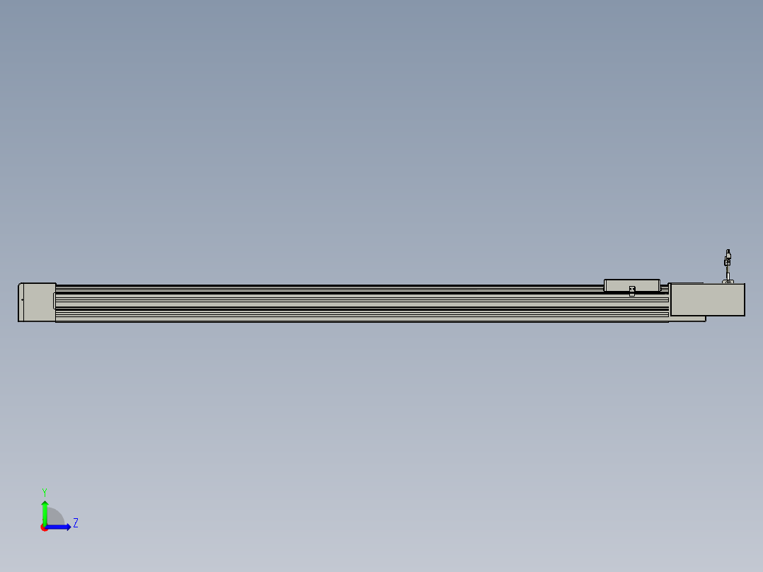 威洛博直线电机模组EB8-L100-S1450-BR-P75-MS3左视图