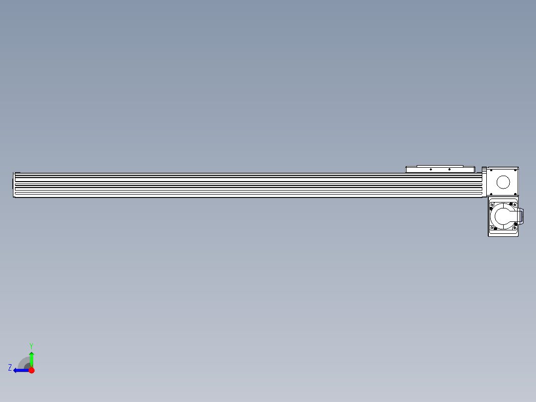 同步带全封闭直线模组TPA-HCB-110D-90-L800-RP-Y-P40-N3右视图