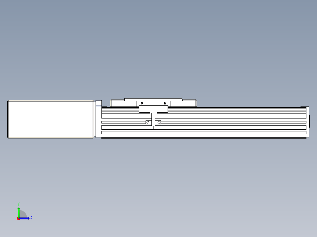 同步带全封闭直线模组TPA-HCB-110D-90-L150-MR-Y-P40-N3左视图