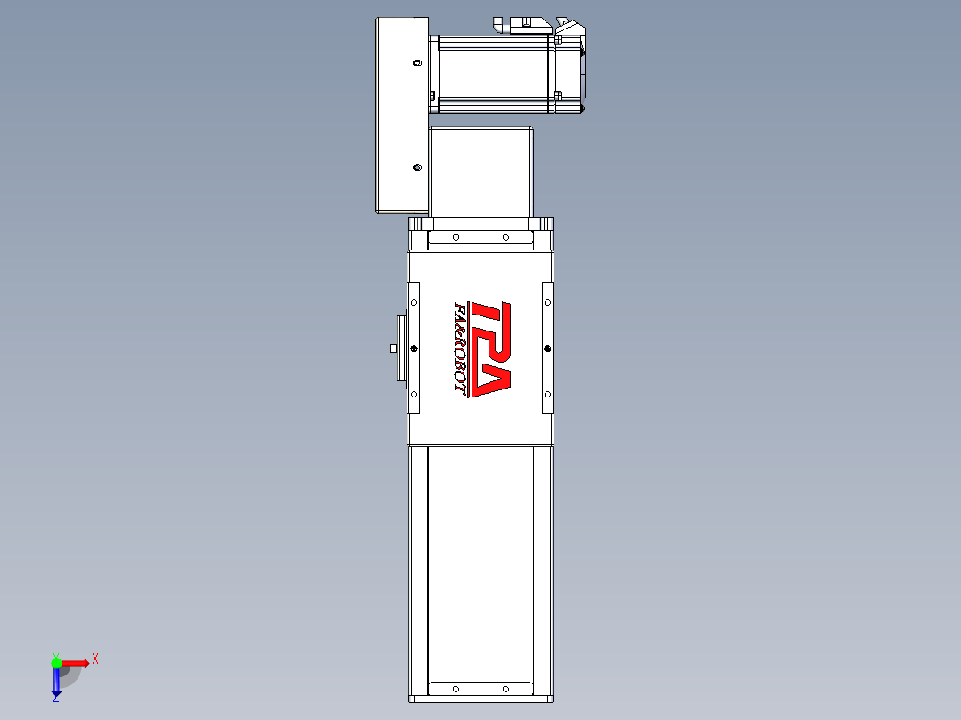 同步带全封闭直线模组TPA-HCB-110D-90-L150-MR-Y-P40-N3俯视图