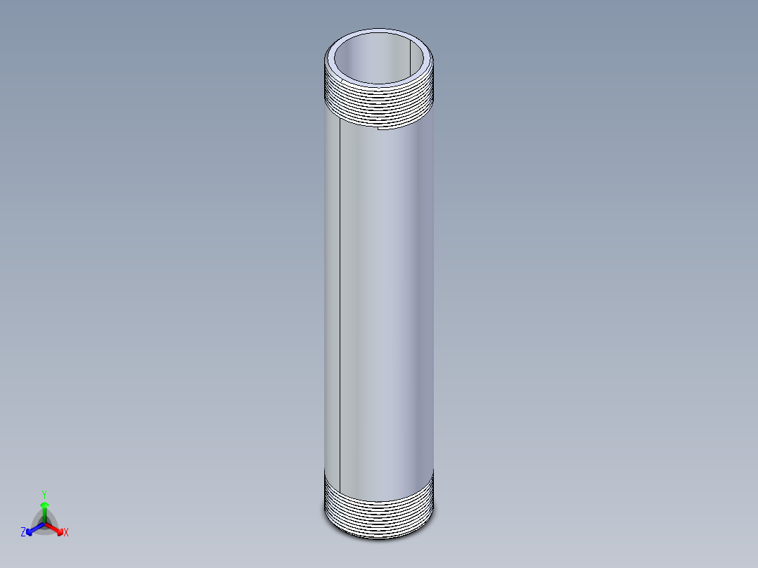 聚氯乙烯配件33-Sch80_Nipple_MPTxMPT_861-259_2in x 12in主视图