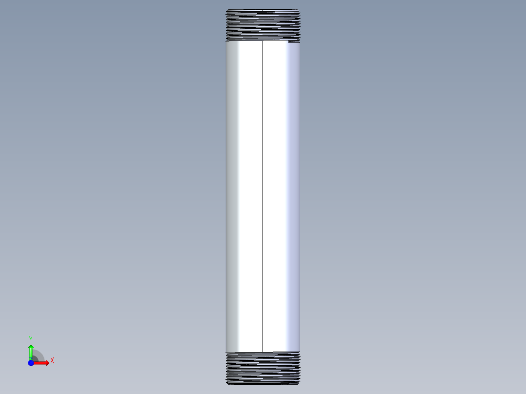 聚氯乙烯配件33-Sch80_Nipple_MPTxMPT_861-259_2in x 12in前视图